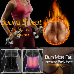 Women's Waist Trimmer - Burn Belly Fat, Sweat Belt for Plus Size, Sauna  Stomach Sweat Band for Sport Fitness