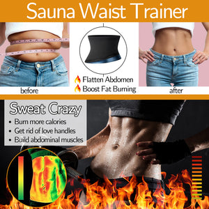 Corset Waist Trainer for Women Lower Belly Fat Sweat Waist Trimmer Workout Body  Shaper Slimming Shapewear Sheath